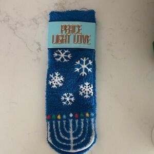 New Blue Hanukkah Socks Bath  and Body Works